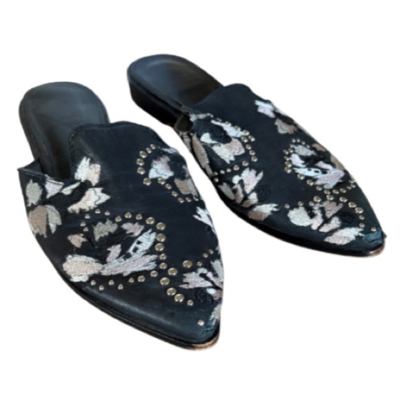 DV by Dolce Vita Shoes - Dolce Vita Embroidered Black Mules
